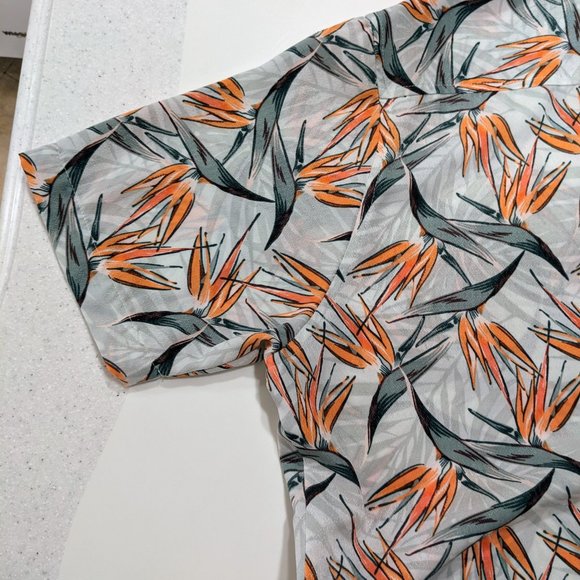 Croft & Barrown Mens Button down Short Sleeve Bird of paradise Large - Picture 6 of 6
